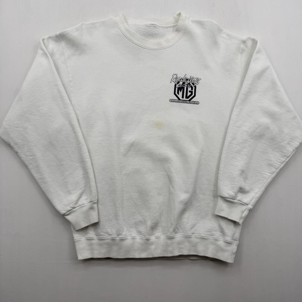 Vintage Racing Sweatshirt Mens Medium Car Graphic USA